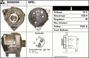 939250 EDR alternátor 939250 EDR