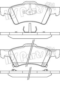 IBD-1090 IPS Parts sada brzdových platničiek kotúčovej brzdy IBD-1090 IPS Parts