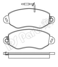 IBD-1110 IPS Parts sada brzdových platničiek kotúčovej brzdy IBD-1110 IPS Parts