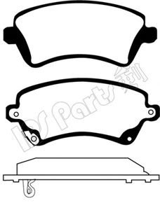 IBD-1211 Sada brzdových destiček, kotoučová brzda IPS Parts