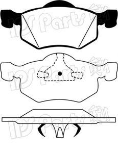 IBD-1322 Sada brzdových destiček, kotoučová brzda IPS Parts