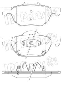 IBD-1488 IPS Parts sada brzdových platničiek kotúčovej brzdy IBD-1488 IPS Parts