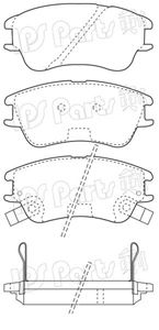 IBD-1H15 IPS Parts sada brzdových platničiek kotúčovej brzdy IBD-1H15 IPS Parts