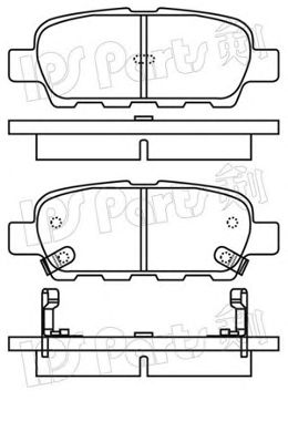 IBR-1154 IPS Parts sada brzdových platničiek kotúčovej brzdy IBR-1154 IPS Parts