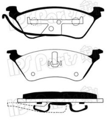 IBR-1993 Sada brzdových destiček, kotoučová brzda IPS Parts