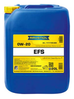 1111105-020-01-999 RAVENOL motorový olej EFS SAE 0W-20 - 20 litrů | 1111105-020-01-999 RAVENOL