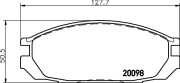 8DB 355 006-251 Sada brzdových destiček, kotoučová brzda HELLA PAGID