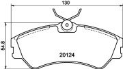 8DB 355 017-881 Sada brzdových destiček, kotoučová brzda HELLA PAGID