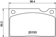 8DB 355 018-391 Sada brzdových destiček, kotoučová brzda HELLA PAGID