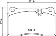 8DB 355 013-201 Sada brzdových destiček, kotoučová brzda HELLA PAGID