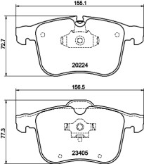 8DB 355 006-561 Sada brzdových destiček, kotoučová brzda HELLA PAGID