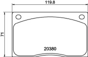 8DB 355 009-611 Sada brzdových destiček, kotoučová brzda HELLA PAGID