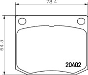 8DB 355 017-381 Sada brzdových destiček, kotoučová brzda HELLA PAGID