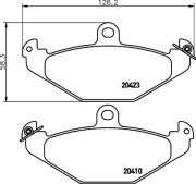 8DB 355 019-191 Sada brzdových destiček, kotoučová brzda HELLA PAGID