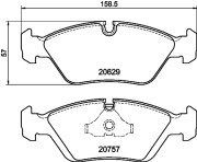 8DB 355 006-511 Sada brzdových destiček, kotoučová brzda HELLA PAGID