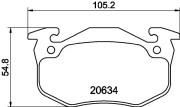 8DB 355 007-661 Sada brzdových destiček, kotoučová brzda HELLA PAGID