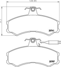 8DB 355 006-011 Sada brzdových destiček, kotoučová brzda HELLA PAGID