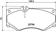 8DB 355 006-061 Sada brzdových destiček, kotoučová brzda HELLA PAGID