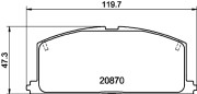 8DB 355 006-091 Sada brzdových destiček, kotoučová brzda HELLA PAGID