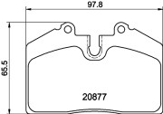 8DB 355 006-351 Sada brzdových destiček, kotoučová brzda HELLA PAGID