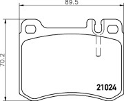 8DB 355 007-611 Sada brzdových destiček, kotoučová brzda HELLA PAGID