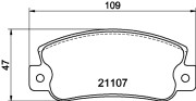 8DB 355 019-061 Sada brzdových destiček, kotoučová brzda HELLA PAGID