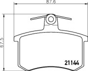 8DB 355 017-951 Sada brzdových destiček, kotoučová brzda HELLA PAGID