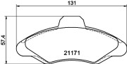 8DB 355 019-041 Sada brzdových destiček, kotoučová brzda HELLA PAGID