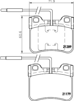 8DB 355 007-811 Sada brzdových destiček, kotoučová brzda HELLA PAGID