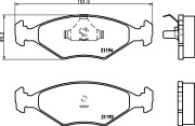 8DB 355 007-441 Sada brzdových destiček, kotoučová brzda HELLA PAGID