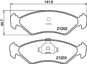 8DB 355 007-391 HELLA PAGID sada brzdových platničiek kotúčovej brzdy 8DB 355 007-391 HELLA PAGID