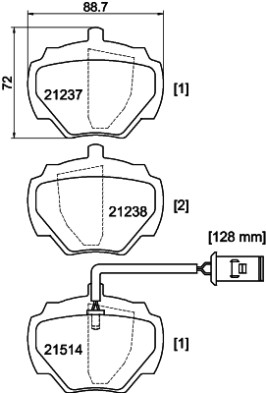 8DB 355 019-241 HELLA PAGID sada brzdových platničiek kotúčovej brzdy 8DB 355 019-241 HELLA PAGID