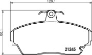 8DB 355 011-781 Sada brzdových destiček, kotoučová brzda HELLA PAGID