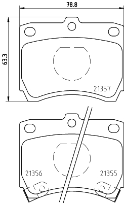 8DB 355 005-741 Sada brzdových destiček, kotoučová brzda HELLA PAGID