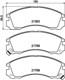 8DB 355 016-531 Sada brzdových destiček, kotoučová brzda HELLA PAGID