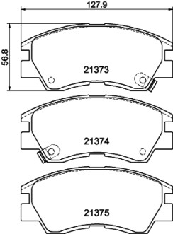 8DB 355 005-781 Sada brzdových destiček, kotoučová brzda HELLA PAGID