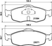 8DB 355 007-641 Sada brzdových destiček, kotoučová brzda HELLA PAGID