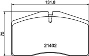 8DB 355 018-301 Sada brzdových destiček, kotoučová brzda HELLA PAGID