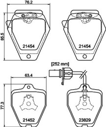 8DB 355 010-191 Sada brzdových destiček, kotoučová brzda HELLA PAGID