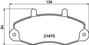 8DB 355 019-371 Sada brzdových destiček, kotoučová brzda HELLA PAGID