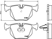 8DB 355 006-691 Sada brzdových destiček, kotoučová brzda HELLA PAGID