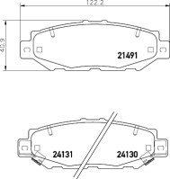 8DB 355 016-751 Sada brzdových destiček, kotoučová brzda HELLA PAGID