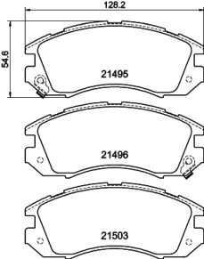 8DB 355 006-461 Sada brzdových destiček, kotoučová brzda HELLA PAGID