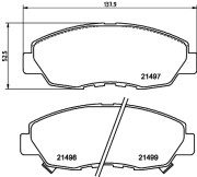 8DB 355 016-511 Sada brzdových destiček, kotoučová brzda HELLA PAGID