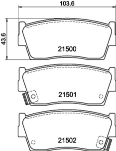 8DB 355 016-371 Sada brzdových destiček, kotoučová brzda HELLA PAGID