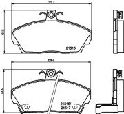 8DB 355 018-031 Sada brzdových destiček, kotoučová brzda HELLA PAGID