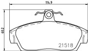 8DB 355 018-081 Sada brzdových destiček, kotoučová brzda HELLA PAGID