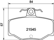 8DB 355 018-021 Sada brzdových destiček, kotoučová brzda HELLA PAGID