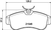 8DB 355 018-011 Sada brzdových destiček, kotoučová brzda HELLA PAGID