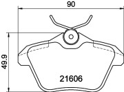 8DB 355 018-291 Sada brzdových destiček, kotoučová brzda HELLA PAGID